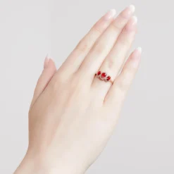 Rubin Ring für Damen aus Roségold mit Diamanten BDR0038Ru-RSL
