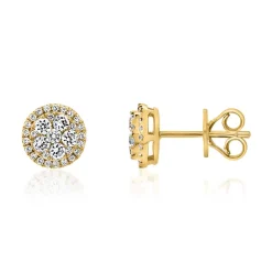 Runde Damen Ohrstecker aus Gold mit Brillanten BDE0069-GSL