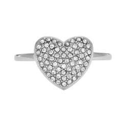 Sadie Glitz Heart Ring aus Edelstahl mit Kristallen JF04677040