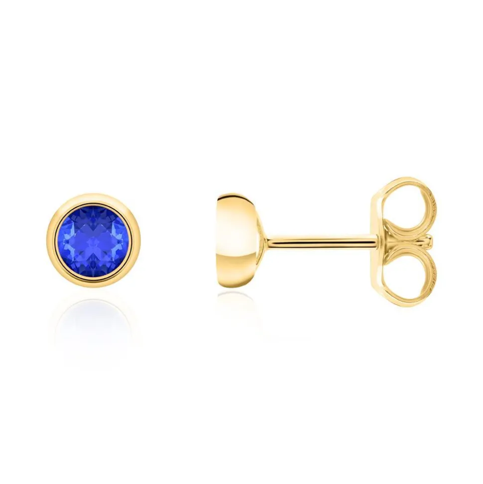 Saphir Ohrschmuck für Damen aus 14-karätigem Gold BDE0034Sa-14KGSL