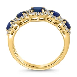 Saphir Ring für Damen aus Gold mit Diamanten BDR0040Sa-GSL