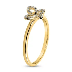 Schmetterling Ring aus Gelbgold mit Brillanten BDR0099-GSL