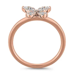 Schmetterling Ring mit Brillanten aus Roségold BDR0100-RSL