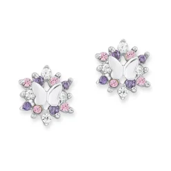 Schmetterlings-Ohrstecker aus 925er Silber mit Zirkonia 9245598