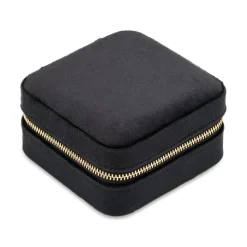 Schmucketui in Reisegröße aus schwarzem Samt GET0047