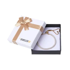 Schmucketui zum Verschenken mit beiger Schleife GET0035