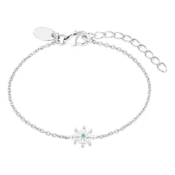 Schneeflocke Mädchen Armband, 925er Silber, rhodiniert 2036943