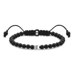 Schwarzes Armband aus Obsidian-Kugeln A2015-811-11