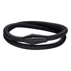 Schwarzes Nylonarmband Conic Wrap, zweireihig PH002781