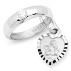 Silber Taufkette 925 Engel Zirkonia KTR0042SLK