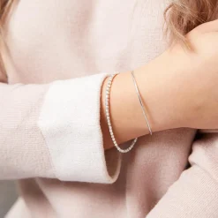 Silberner Armreif 925er Silber Zirkonia LSB0010