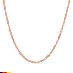 Singapurkette aus 14 Karat Roségold, 2,4 mm breit BIN1114-14KRSL