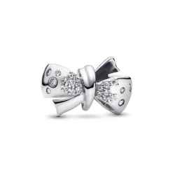 Slide-Charm Schleife, Sterlingsilber, Zirkonia, Moments 793442C01