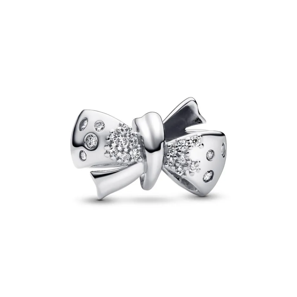 Slide-Charm Schleife, Sterlingsilber, Zirkonia, Moments 793442C01