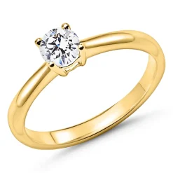 Solitärring aus 750er Gold mit lab-grown Diamant VR0382-LSL