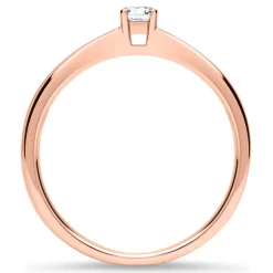 Solitärring aus 585er Roségold mit Diamant, lab-grown VR0351-LSL