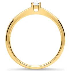 Solitärring aus 18K Gold mit Brillant, lab-grown VR0370-LSL