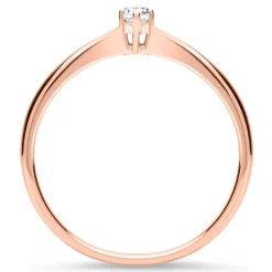 Solitärring aus 18K Gold mit Diamant, lab-grown VR0373-LSL