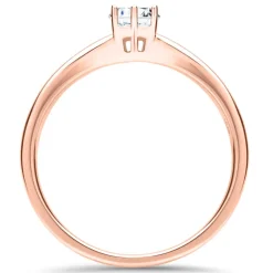 Solitärring aus 18K Roségold mit Diamant, lab-grown VR0380-LSL