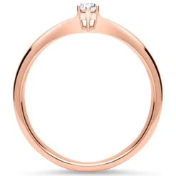 Solitärring aus 18K Roségold mit Diamant, lab-grown VR0368-LSL