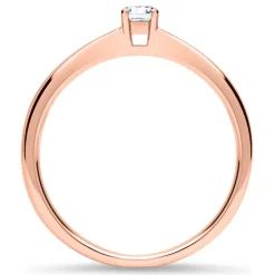 Solitärring aus 18K Roségold mit Brillant, lab-grown VR0371-LSL
