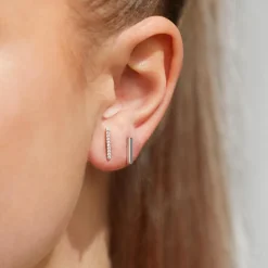 Stäbchen Ohrstecker aus Sterlingsilber LSE0024