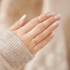 Stäbchen Ring aus rosévergoldetem 925er Silber LSR0038