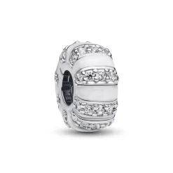 Sterlingsilber Clip-Charm, Zirkonia, Emaille, Moments 793785C01