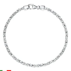 Sterlingsilber Königsarmband für Herren, 2,5 mm KA0025-RH