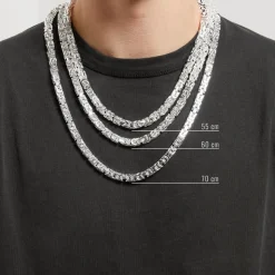 Sterlingsilber Königskette für Herren, 7 mm KK0070-F