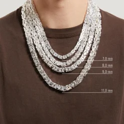 Sterlingsilber Königskette für Herren, 7 mm KK0070-F