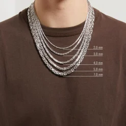 Sterlingsilber Königskette für Herren, 3,0 mm KK0030-RH