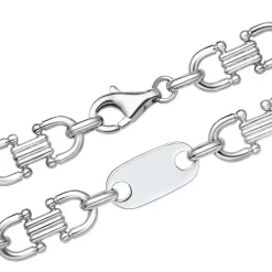 Sterlingsilber Plattenkette für Herren PLN0120-RH