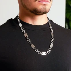 Sterlingsilber Plattenkette für Herren PLN0120-RH