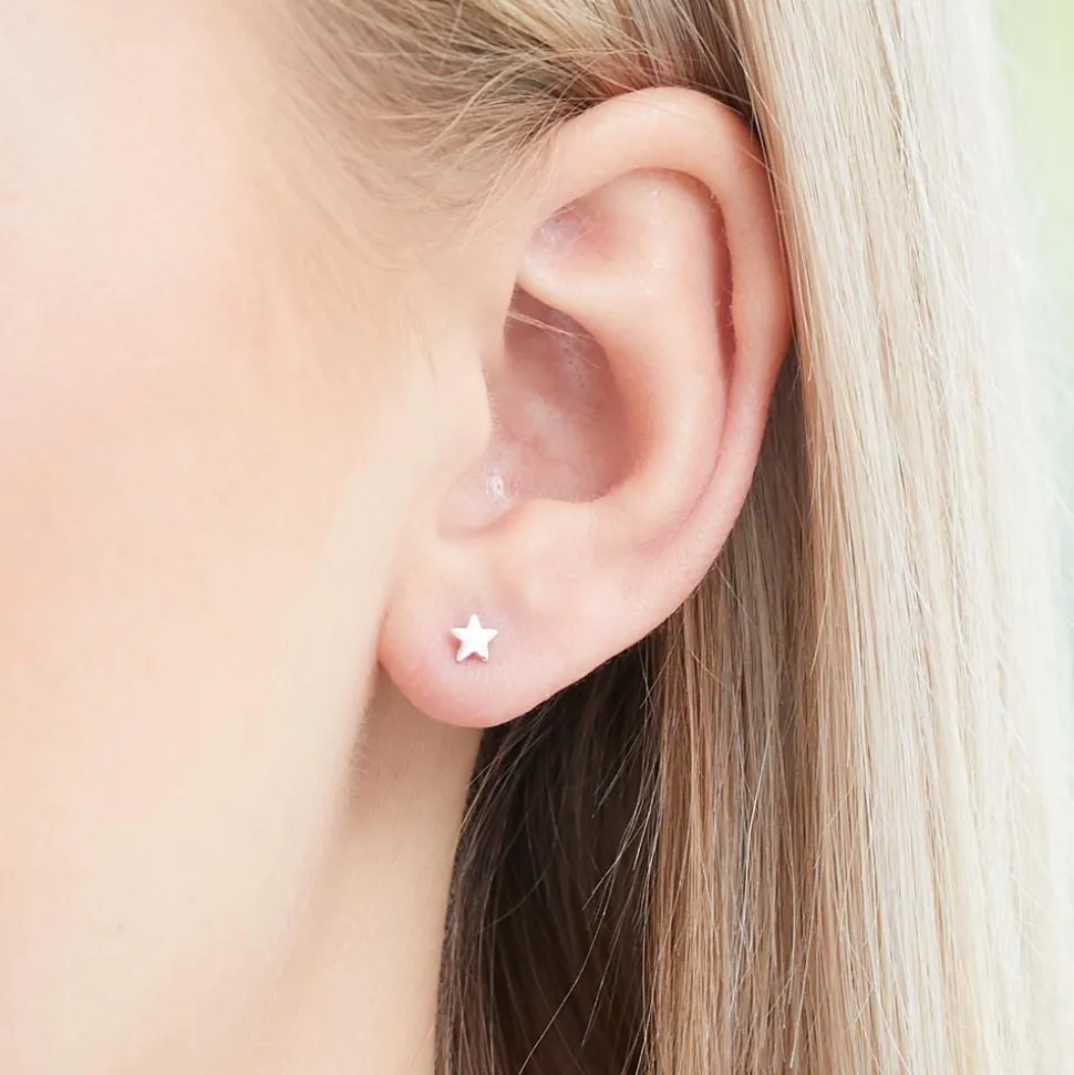Stern Ohrstecker aus Sterlingsilber LSE0018