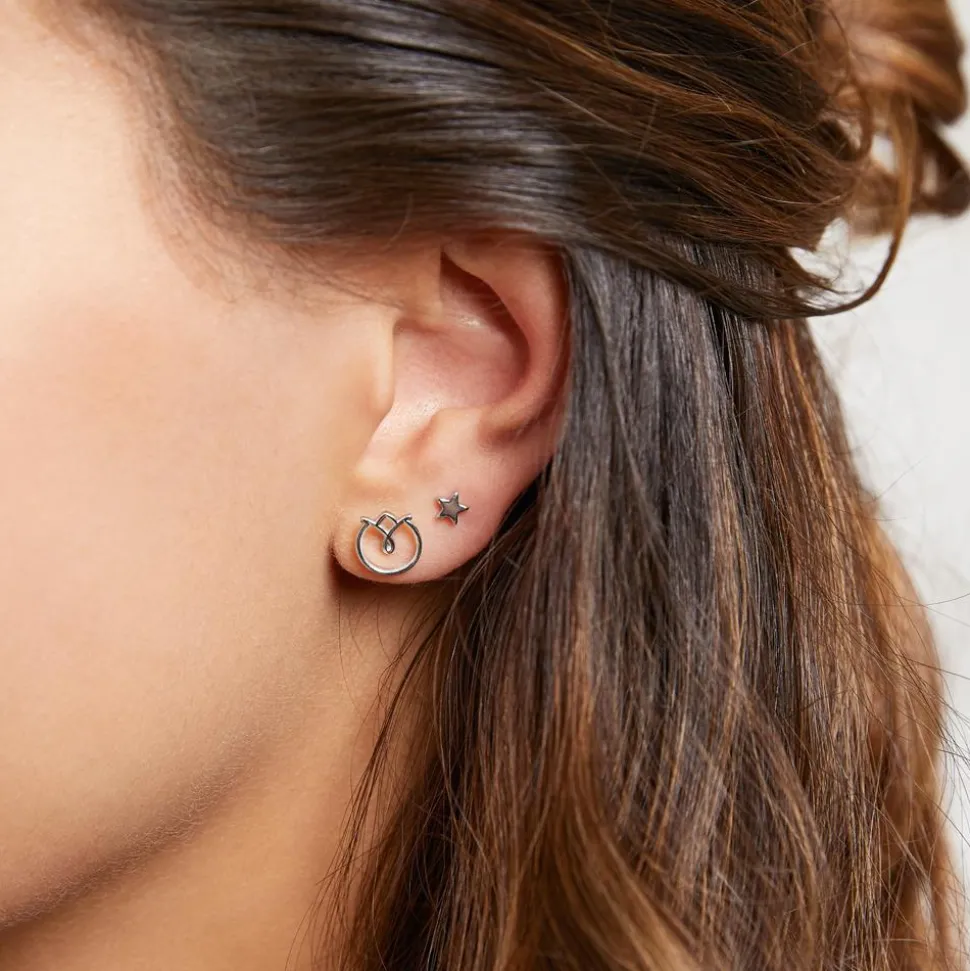 Stern Ohrstecker aus Sterlingsilber LSE0018