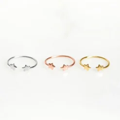 Sternen Ring aus vergoldetem 925er Silber LSR0019