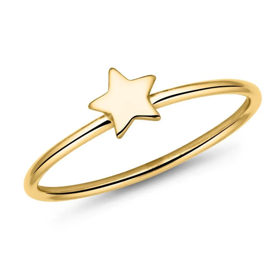 Sternring aus vergoldetem Sterlingsilber LSR0046