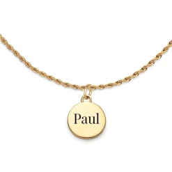 Sternzeichen Gravurkette Widder aus Edelstahl, IP Gold PH-JE-1289