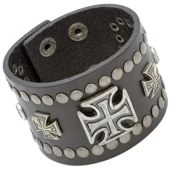 Stylisches Lederarmband im Kreuz-Design LB0345