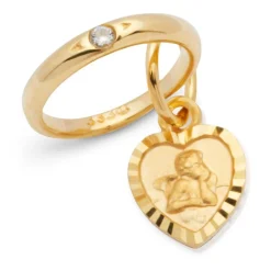 Taufkette 333 Gold Zirkonia Engel KTR0028SLK