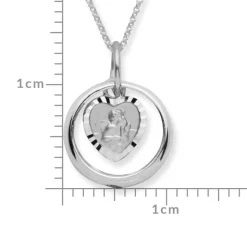 Taufkette 925 Silber Rubin Engel KTR0040SLK