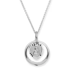 Taufkette 925 Silber Rubin Engel KTR0040SLK