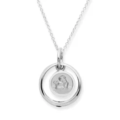 Taufkette 925 Silber Saphir Engel KTR0049SLK