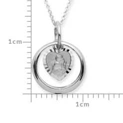 Taufkette: 925 Silber Saphir Engel KTR0041SLK