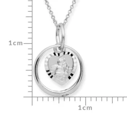 Taufkette 925 Silber Zirkonia Engel KTR0054SLK