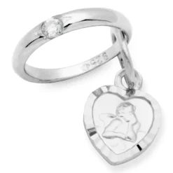 Taufkette 925 Silber Zirkonia Engel KTR0054SLK