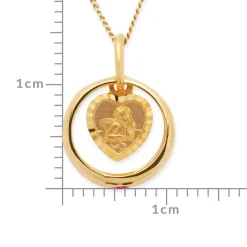 Taufkette 333er Gold mit Rubin Engel KTR0007SLK