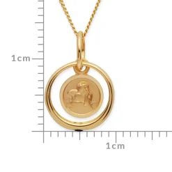 Taufkette 333er Gold mit Saphir Engel KTR0020SLK