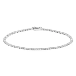 Tennisarmband mit lab grown Diamanten, Weißgold, Platin BDB0029LG-WSL